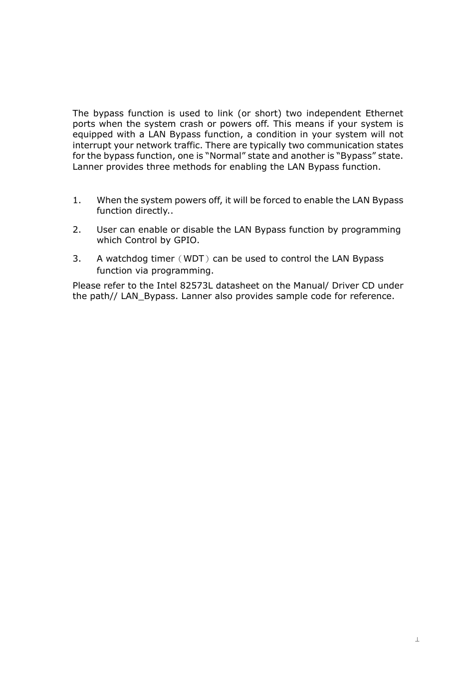 E. appendix e: lan bypass function | Lanner FW-8750 User Manual | Page 42 / 45