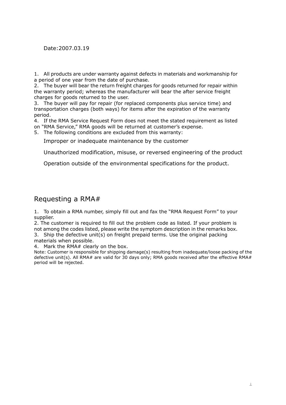 Terms and conditions, Warranty policy, Rma service requesting a rma | Lanner FW-8750 User Manual | Page 44 / 45