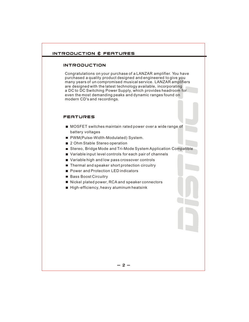 Lanzar DCT202 User Manual | Page 3 / 16