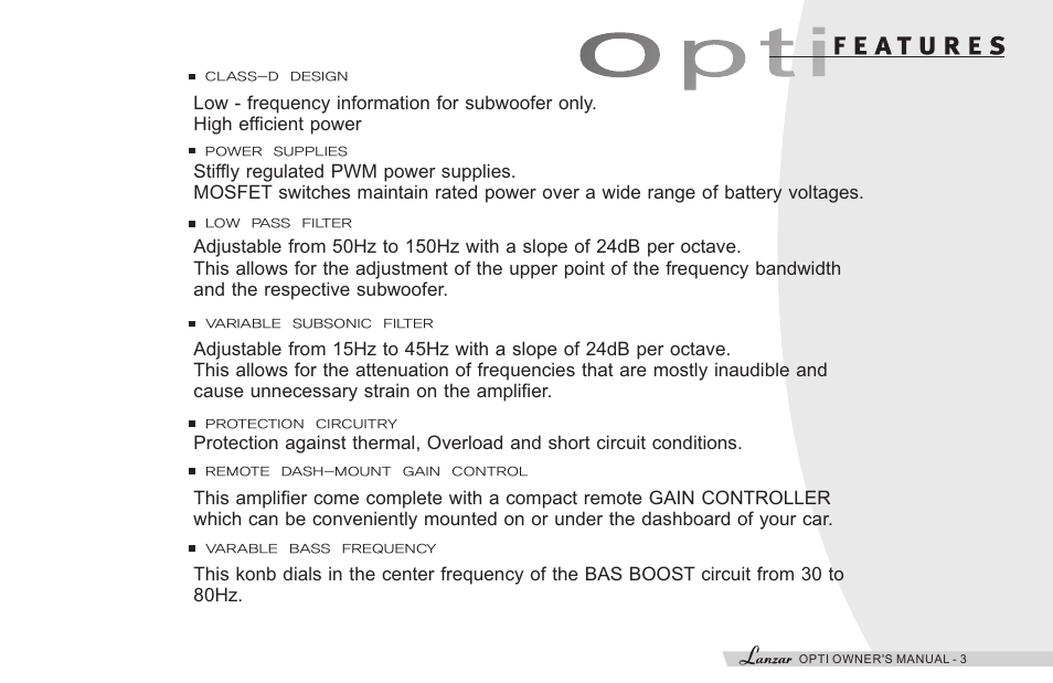 Lanzar OPT110001D User Manual | Page 5 / 24