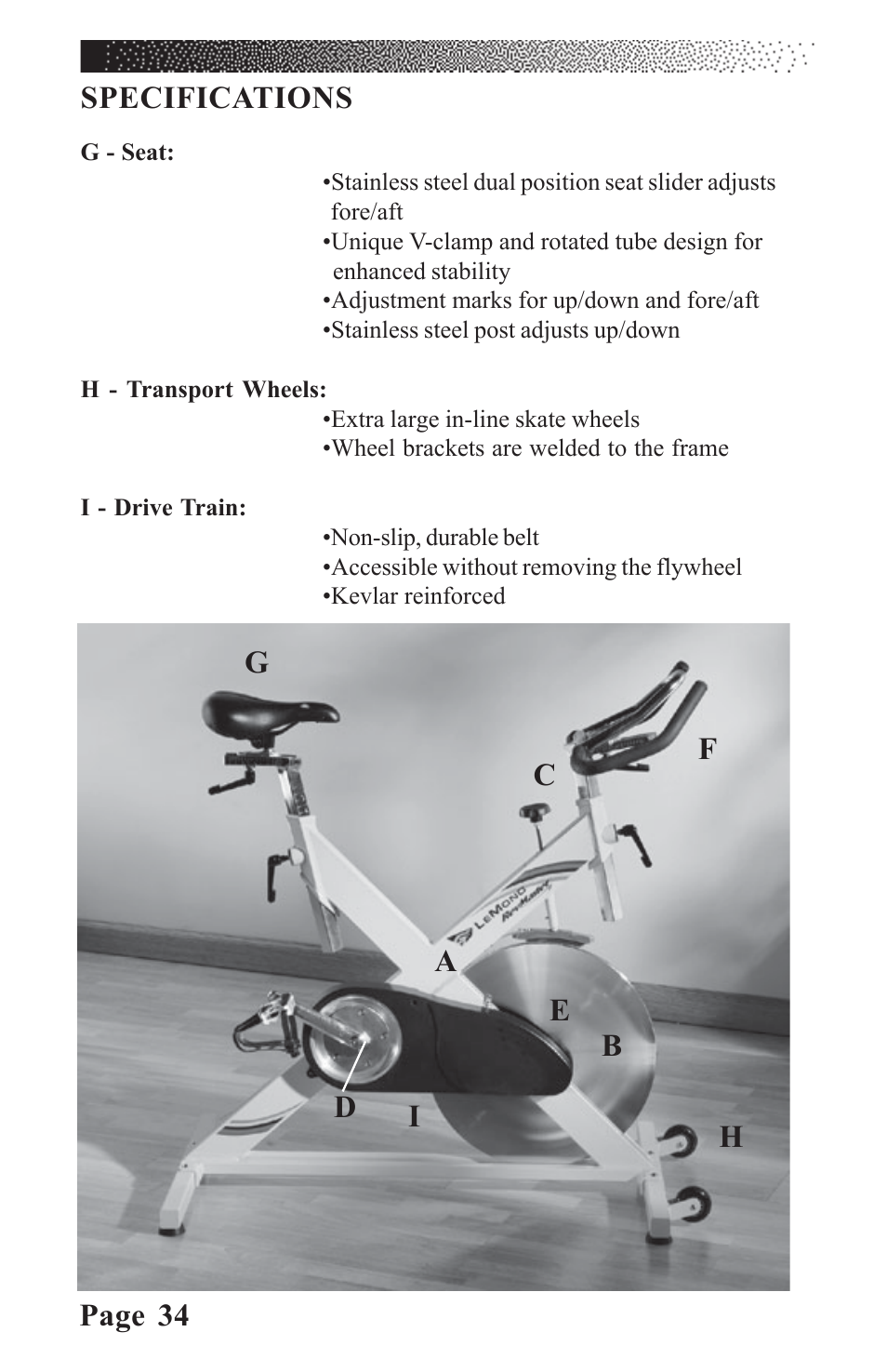 LeMond RevMaster Classic User Manual | Page 40 / 40