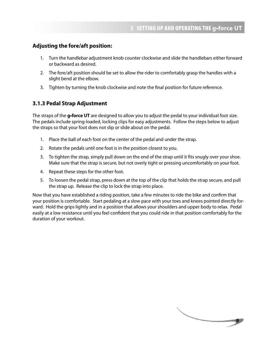 LeMond g-force UT User Manual | Page 9 / 44