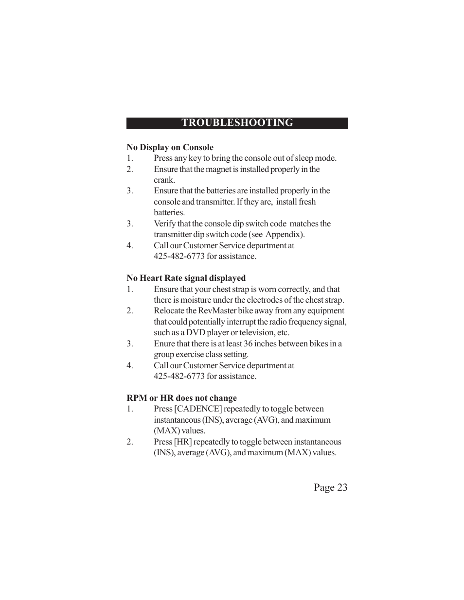 LeMond RevMaster Pilot User Manual | Page 23 / 29