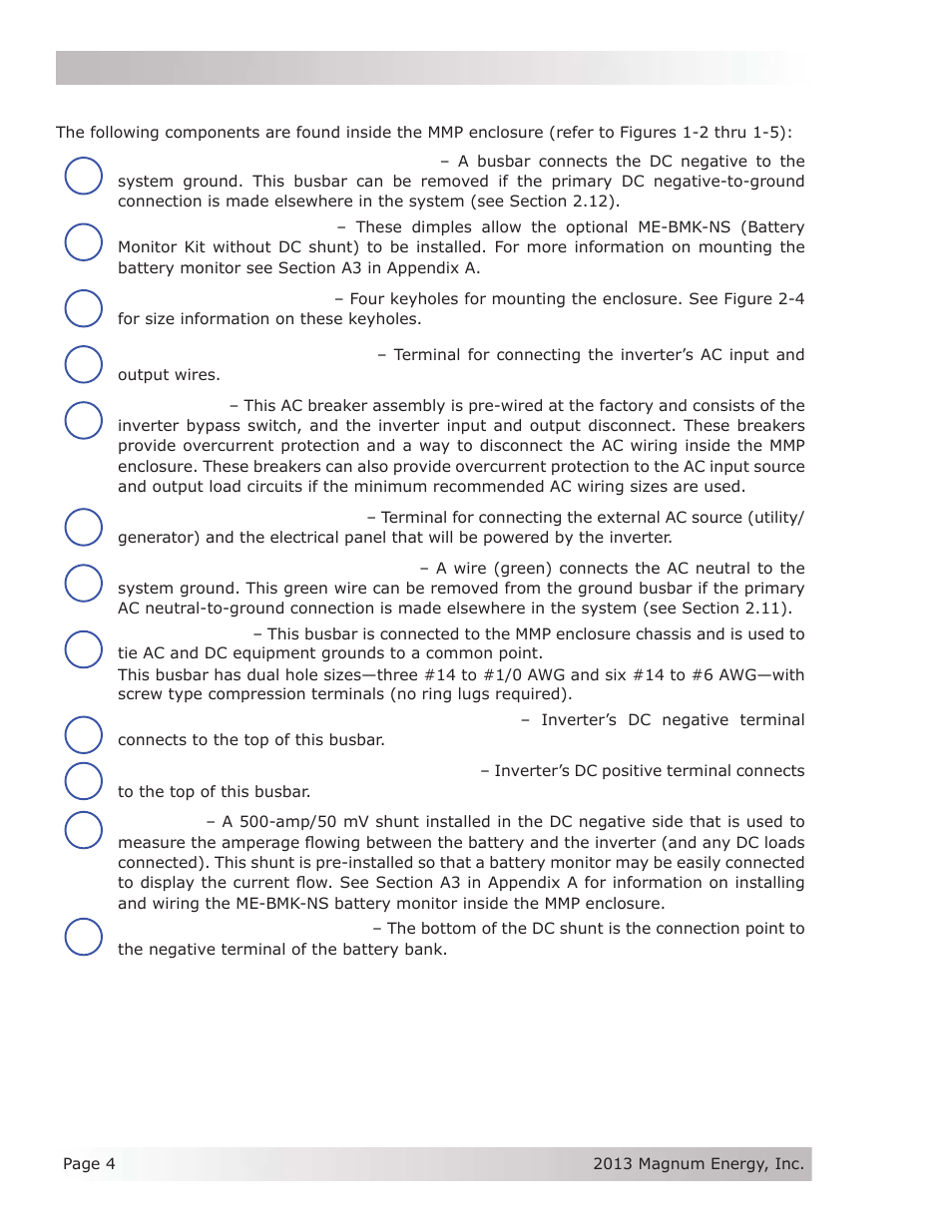 3 mmp internal components | Magnum Energy Mini Magnum Panel (MMP Series) User Manual | Page 13 / 70