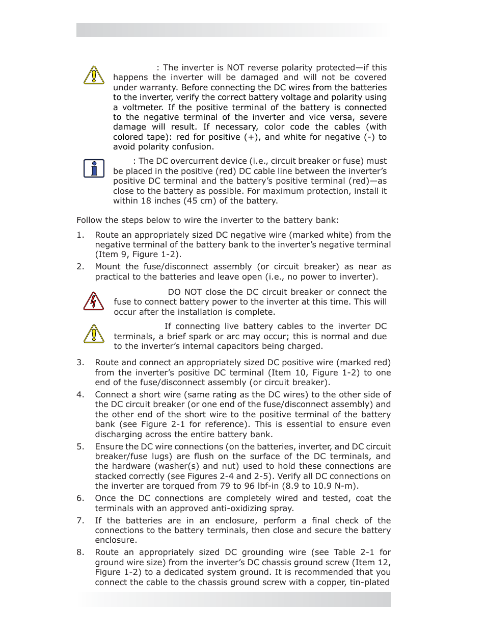 0 installation | Magnum Energy CSW1012 User Manual | Page 16 / 24