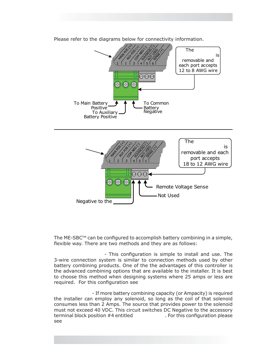 Installation 2.4 confi gurations, 3 connections | Magnum Energy Smart Battery Combiner (ME-SBC) User Manual | Page 7 / 20