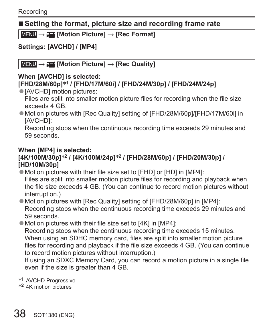 Panasonic Lumix DMC-LX10K User Manual | Page 38 / 72
