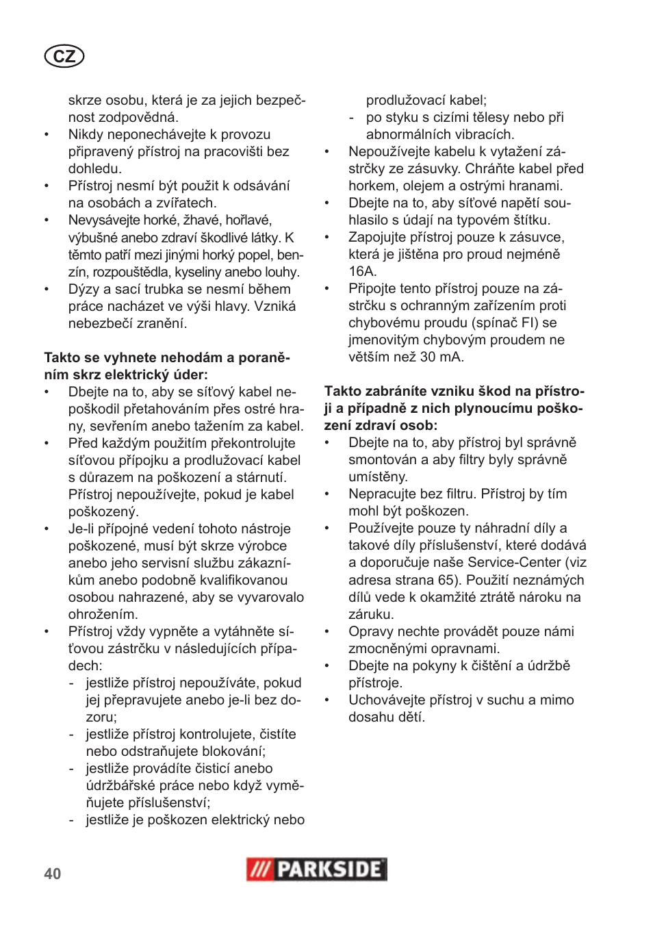 Parkside PNTS 1400 B1 User Manual | Page 40 / 66
