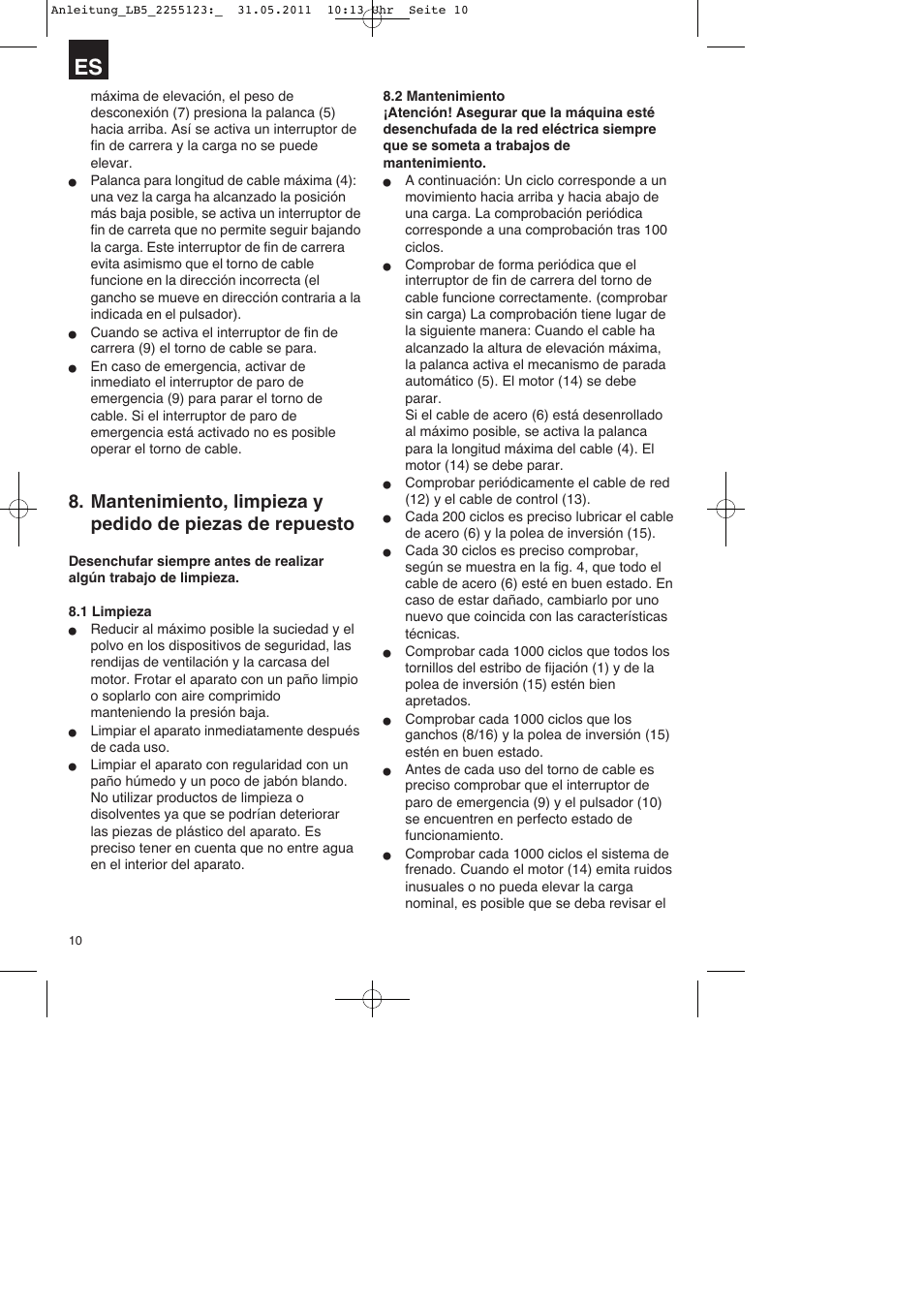 Parkside PSZ 250 A2 User Manual | Page 10 / 40