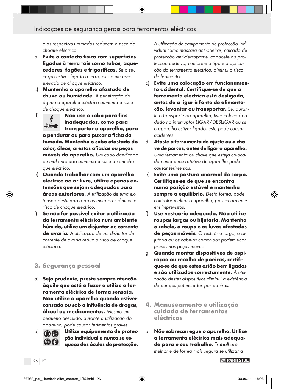 Segurança pessoal | Parkside PHS 160 A1 User Manual | Page 27 / 51