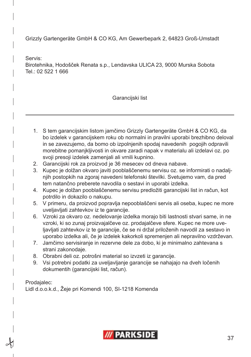 Parkside PAS 500 B1 User Manual | Page 37 / 70