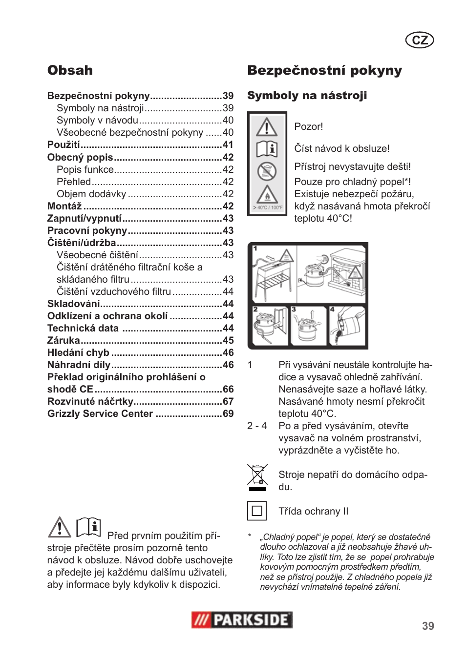 Parkside PAS 500 B1 User Manual | Page 39 / 70