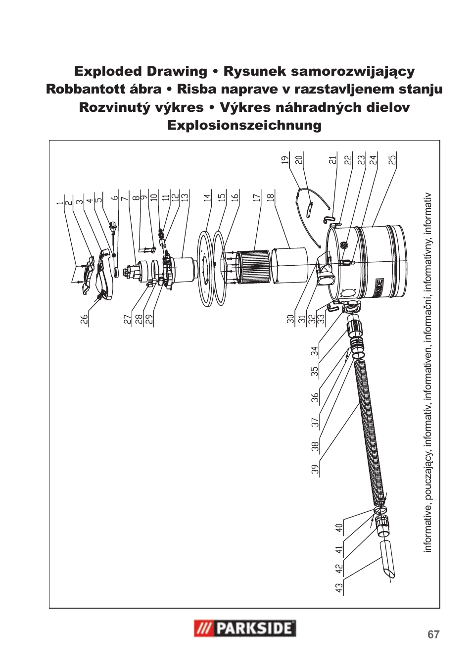 Parkside PAS 500 B1 User Manual | Page 67 / 70