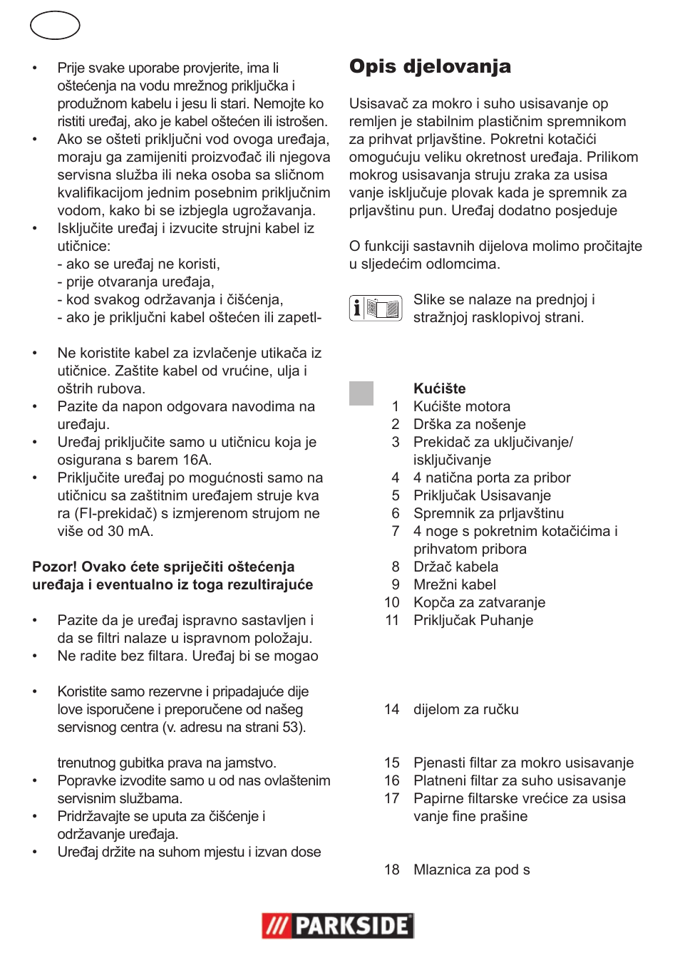 Opis djelovanja, Pregled | Parkside PNTS 1300 User Manual | Page 40 / 54