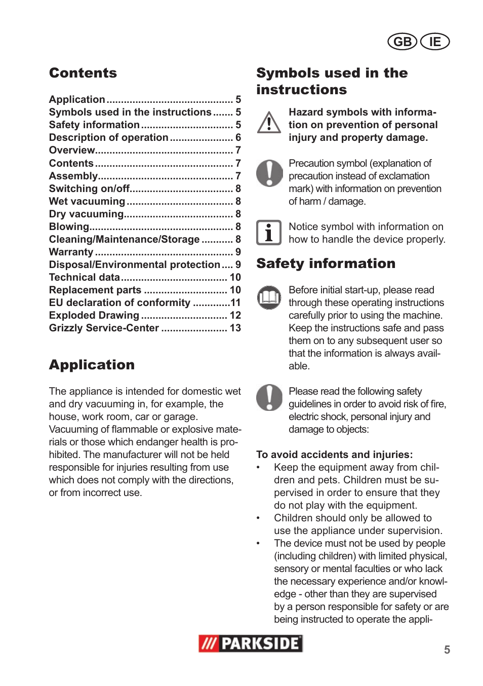 Parkside PNTS 1300 A1 User Manual | Page 5 / 14