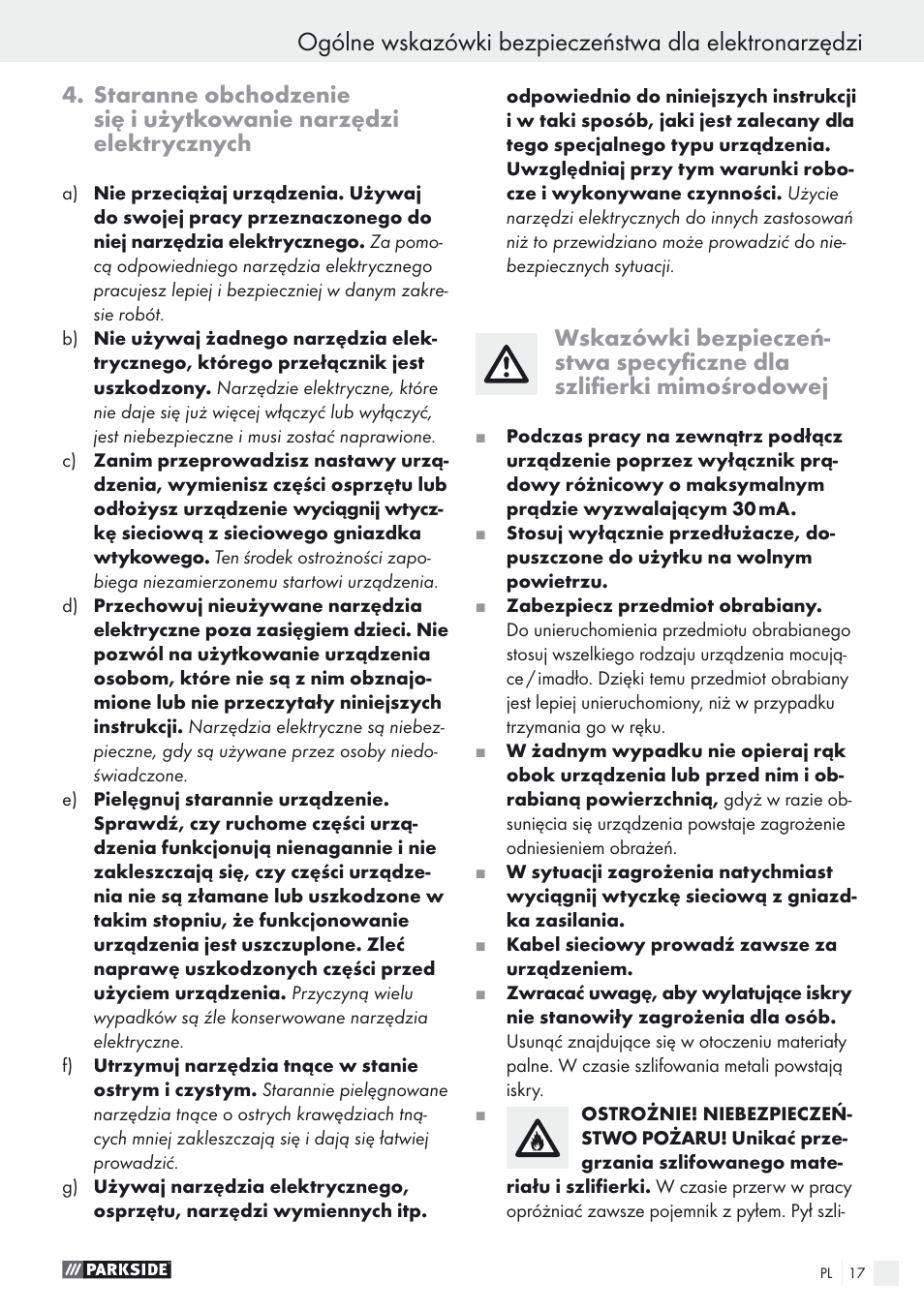 Parkside PEXS 270 A1 User Manual | Page 17 / 68