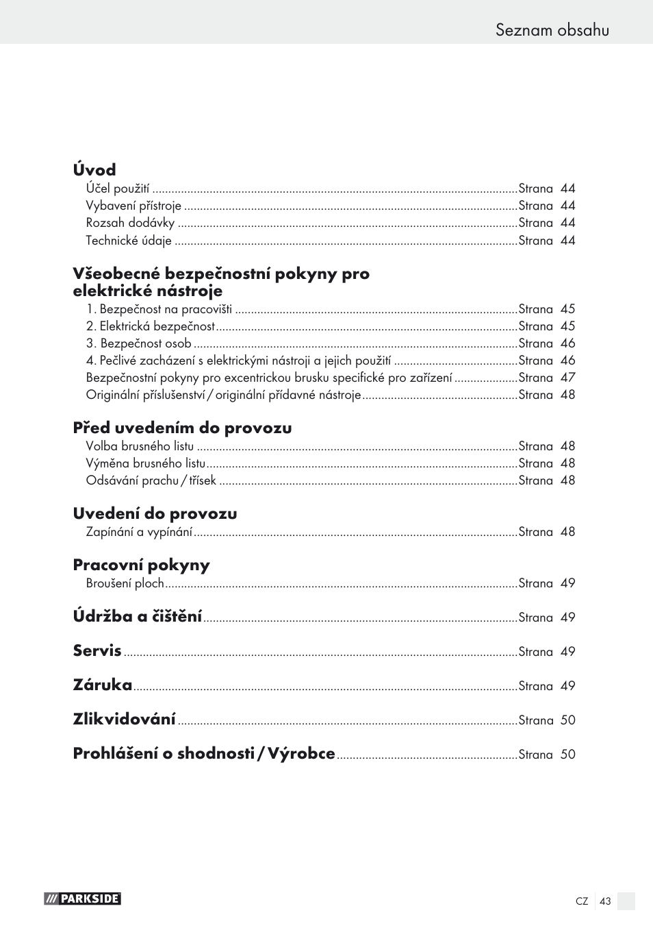 Parkside PEXS 270 A1 User Manual | Page 43 / 68