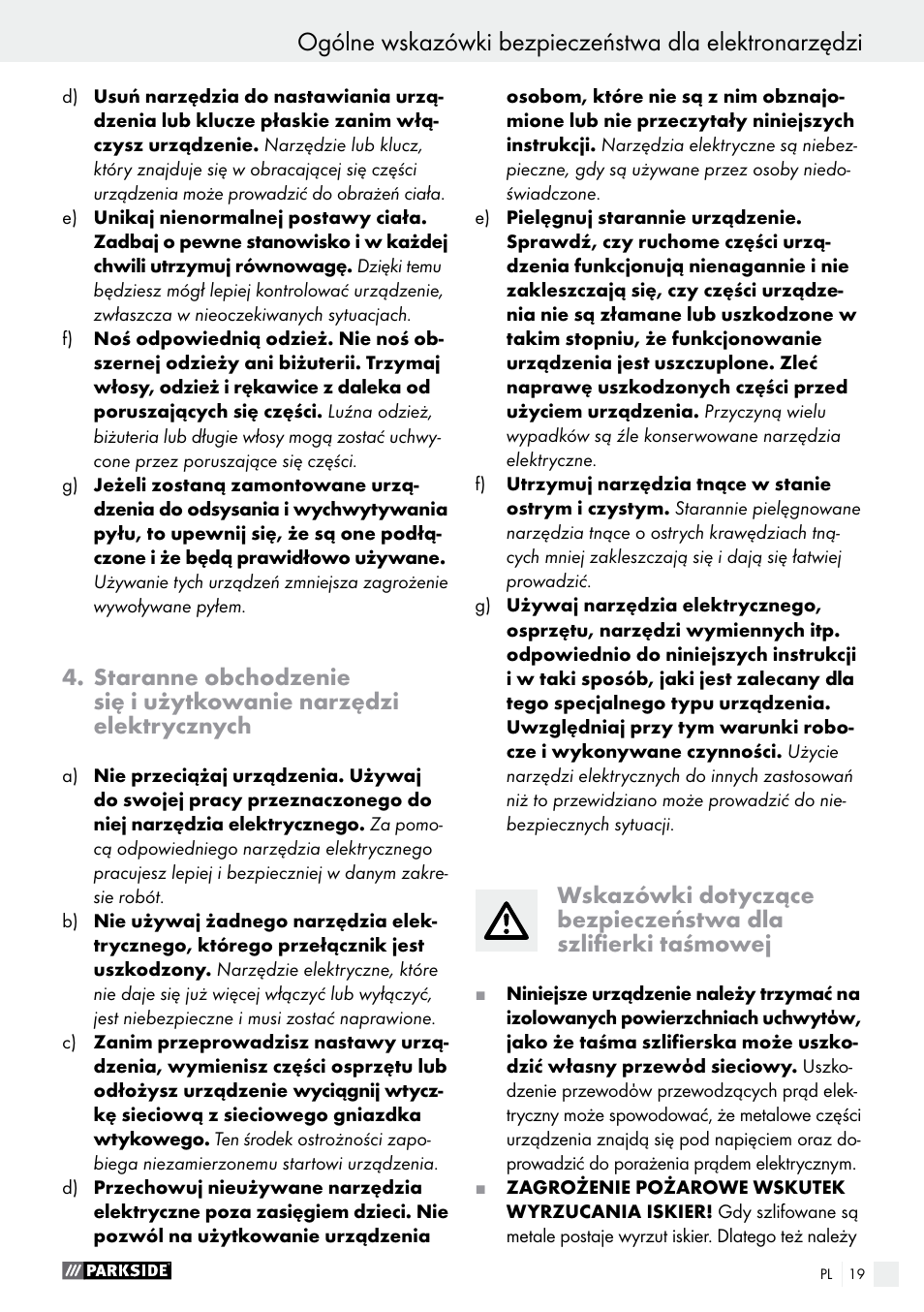Parkside PBS 900 A1 User Manual | Page 19 / 79