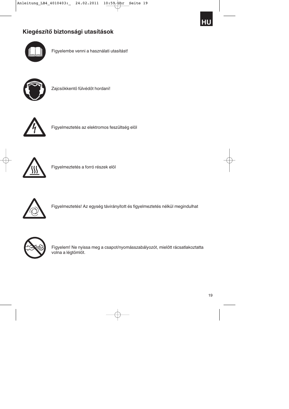 Parkside PKO 270 B2 User Manual | Page 19 / 96