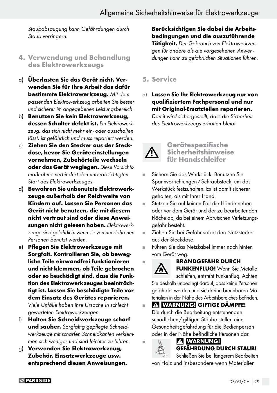 Parkside PHS 160 B2 User Manual | Page 29 / 43