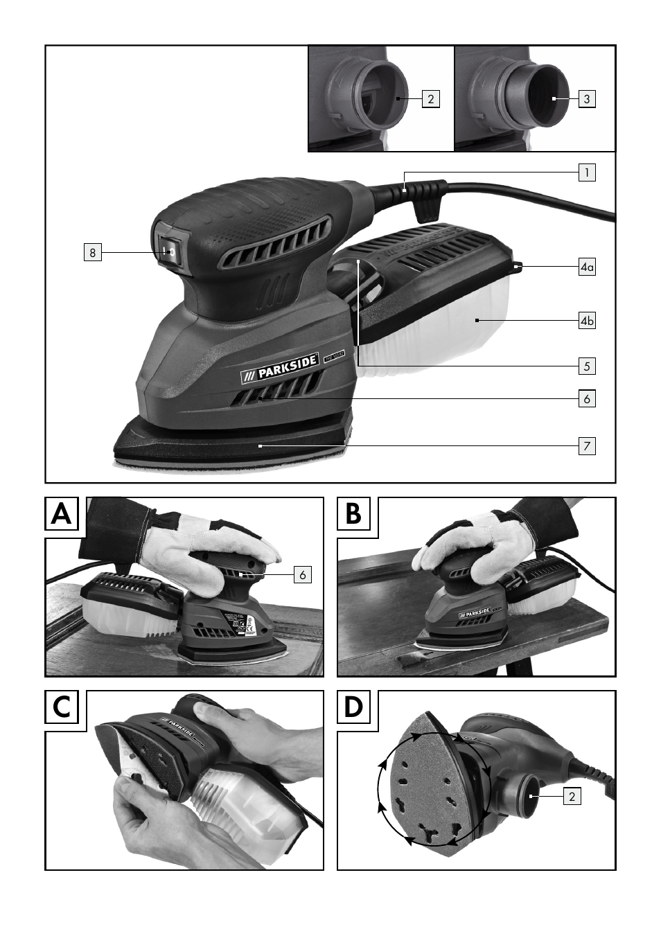 Ab c d | Parkside PHS 160 B2 User Manual | Page 3 / 58