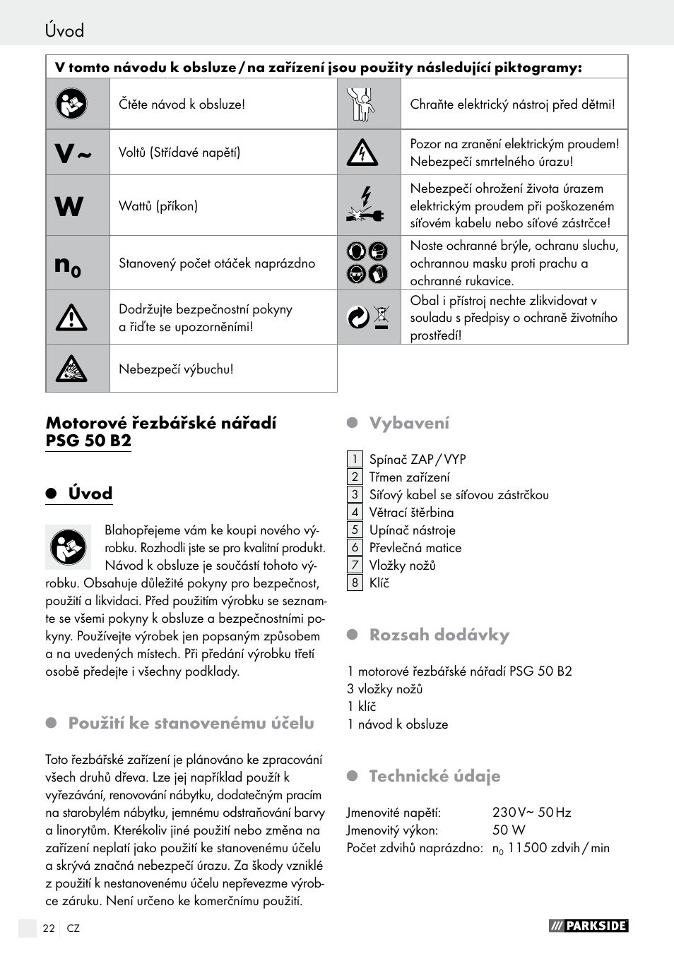 Parkside PSG 50 B2 User Manual | Page 22 / 45