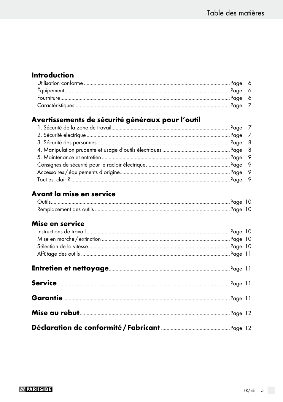 Parkside PES 200 B1 User Manual | Page 5 / 41