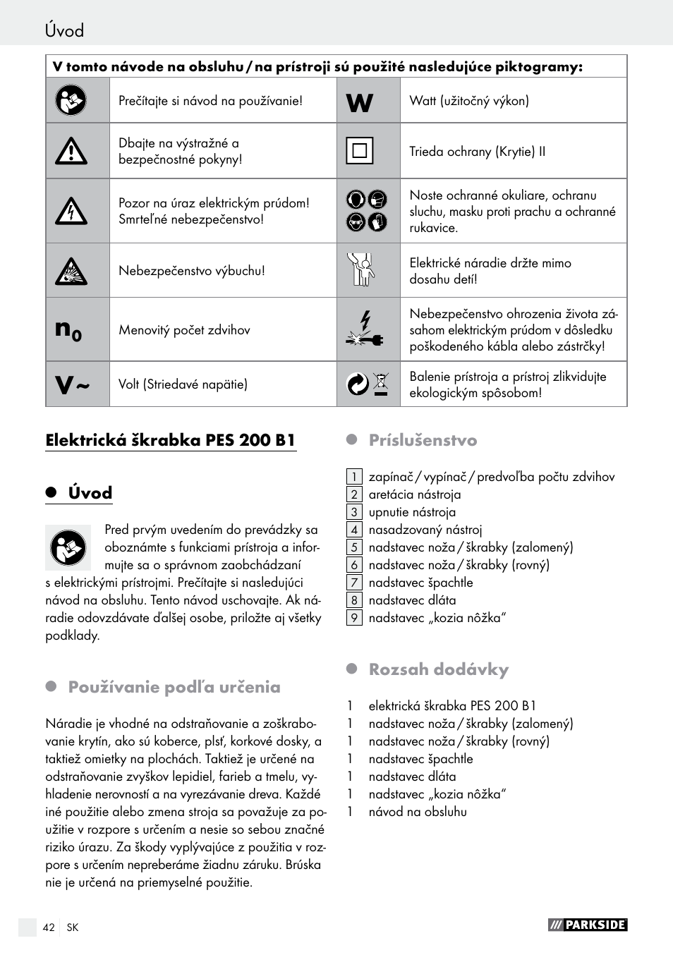 Parkside PES 200 B1 User Manual | Page 42 / 58
