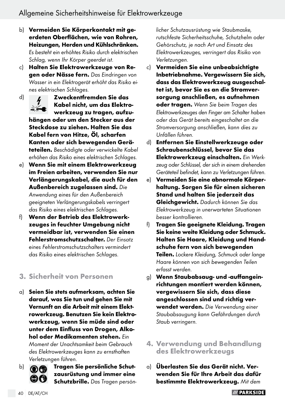 Parkside PET 25 A1 User Manual | Page 40 / 45