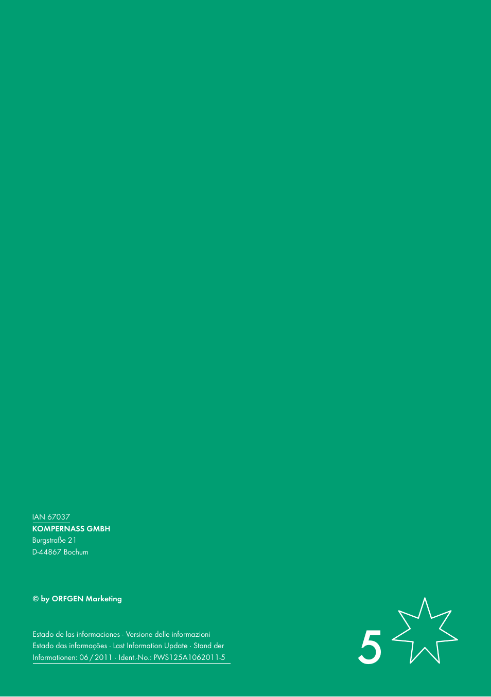 Parkside PWS 125 A1 User Manual | Page 85 / 85