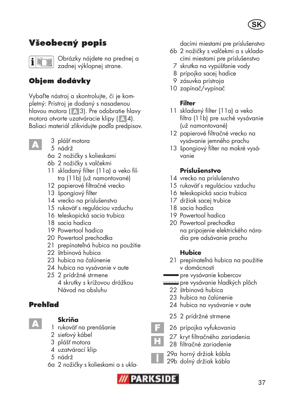 Všeobecný popis | Parkside PNTS 1500 B2 User Manual | Page 37 / 52