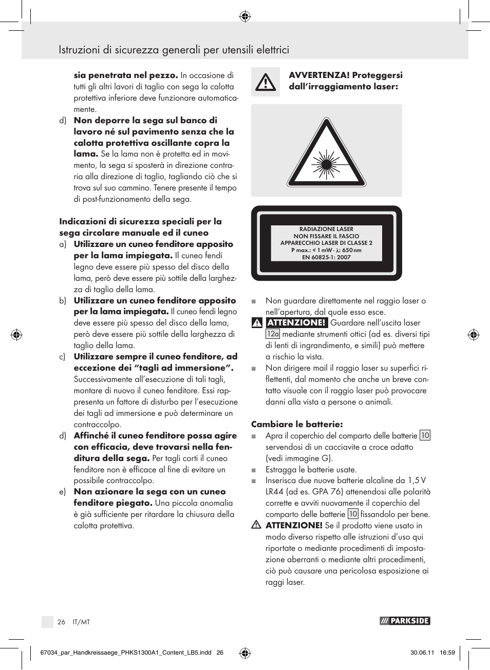 Parkside PHKS 1300 A1 User Manual | Page 28 / 75