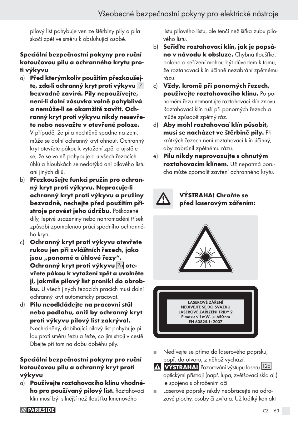 Parkside PHKS 1300 A1 User Manual | Page 65 / 97