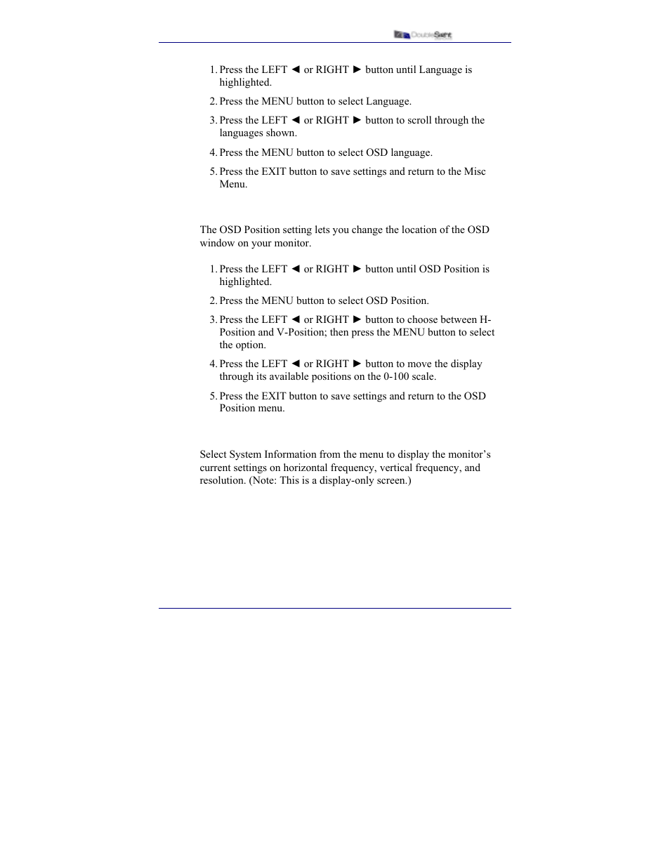 DoubleSight Displays DS-15xx User Manual | Page 35 / 53