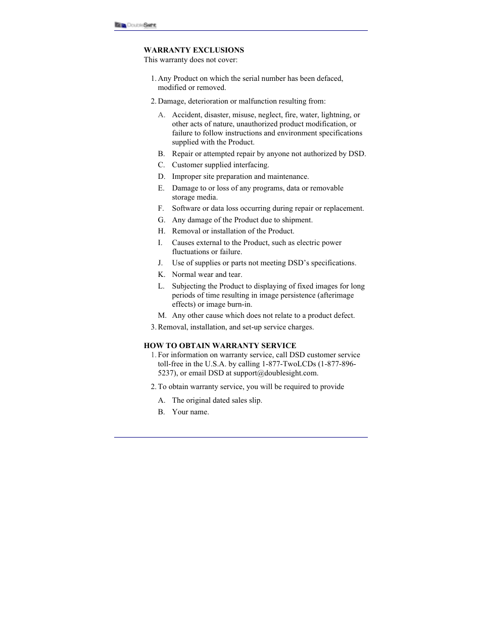 DoubleSight Displays DS-15xx User Manual | Page 48 / 53