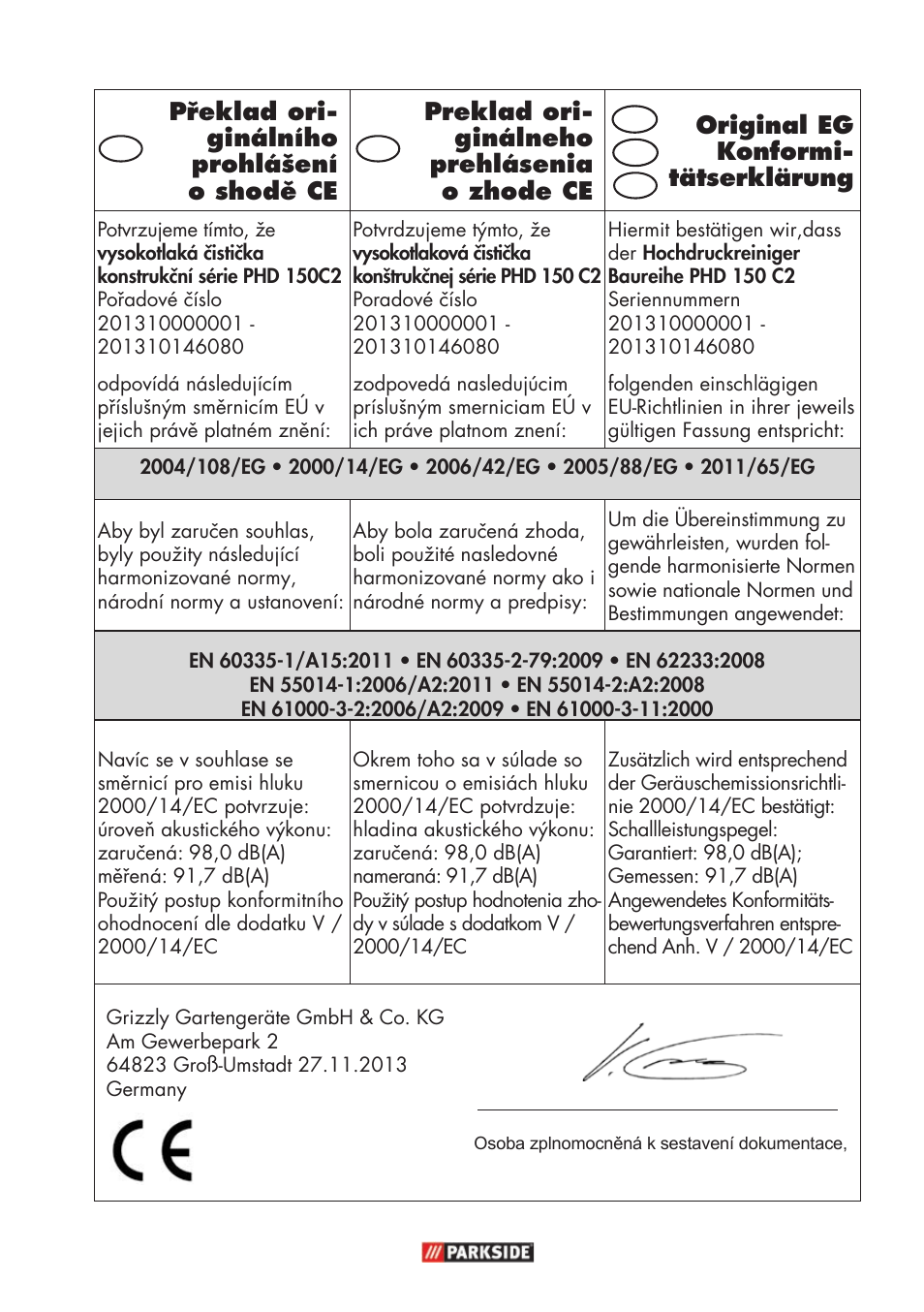 Parkside PHD 150 C2 User Manual | Page 93 / 94