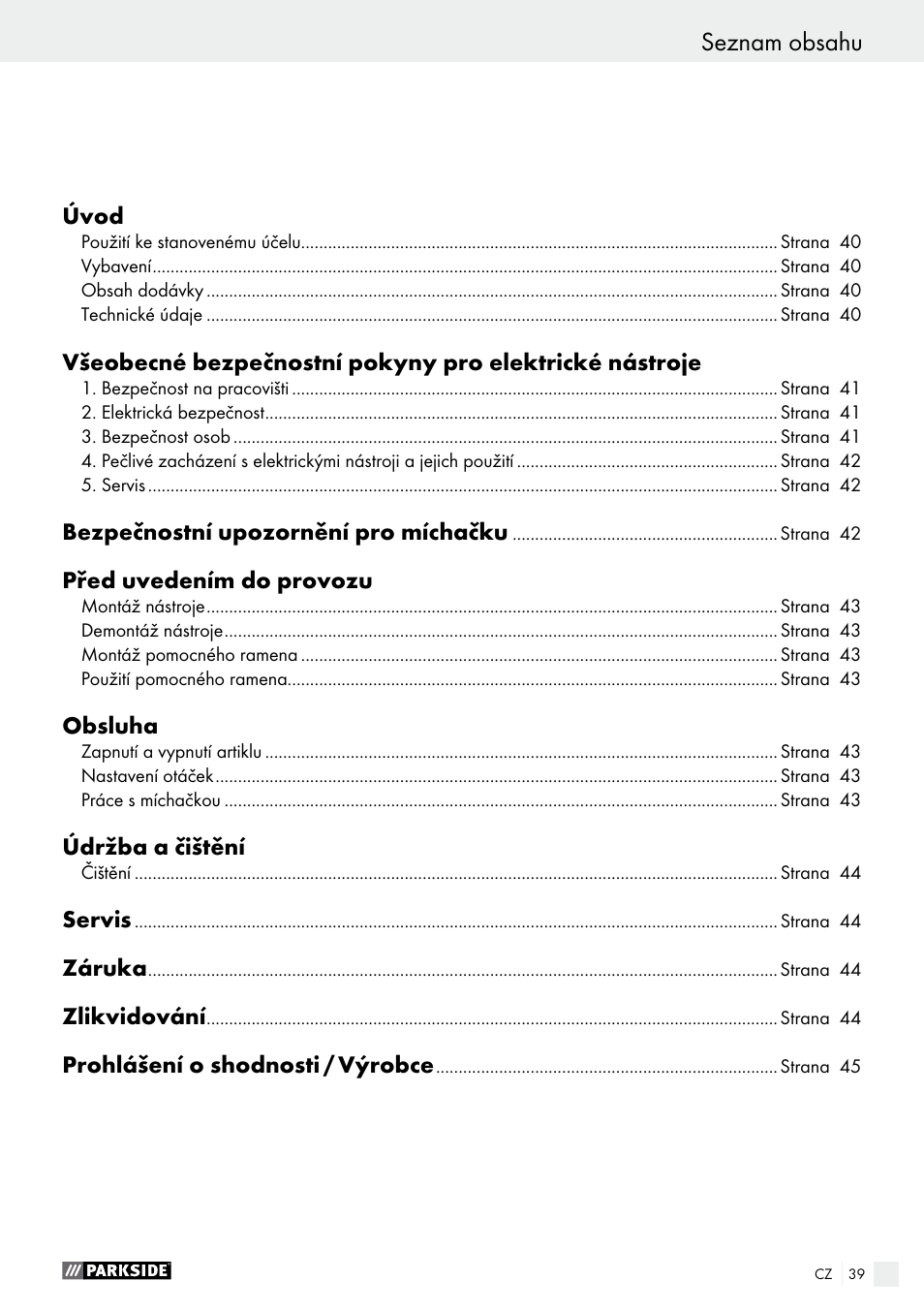 Parkside PFMR 1400 B1 User Manual | Page 39 / 62