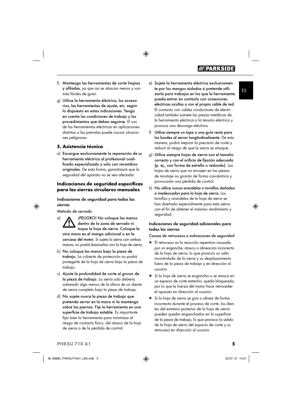 Parkside PHKSU 710 A1 User Manual | Page 8 / 64