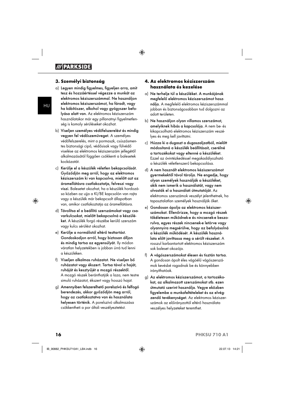 Parkside PHKSU 710 A1 User Manual | Page 19 / 64
