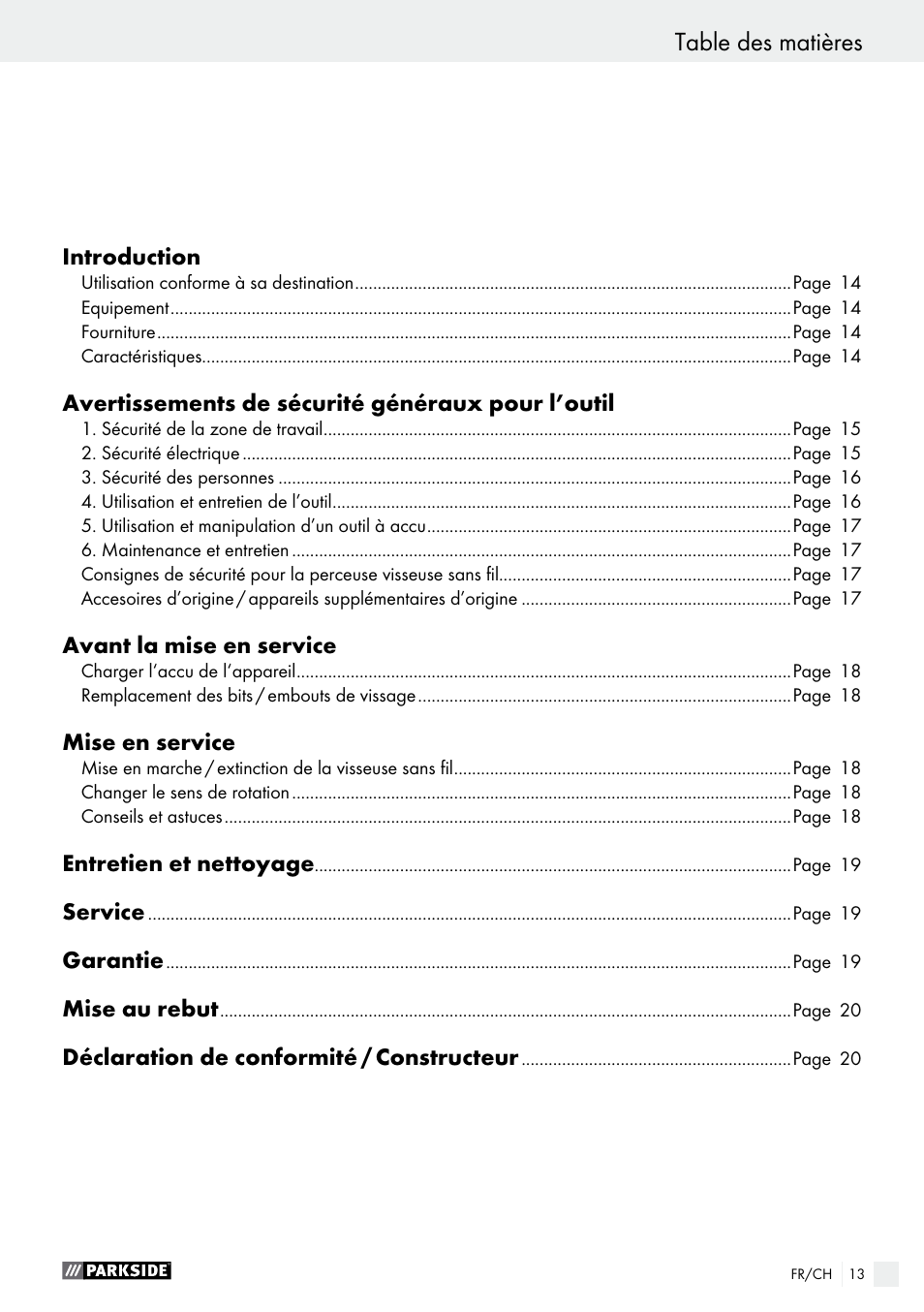 Parkside PAS 3.6 B1 User Manual | Page 13 / 37