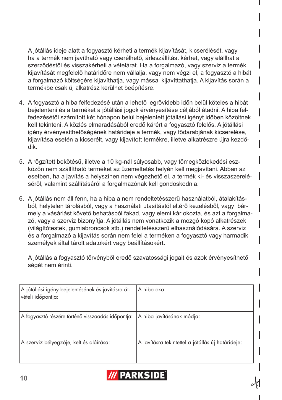Parkside PRESSURE WASHER ADAPTOR User Manual | Page 10 / 12