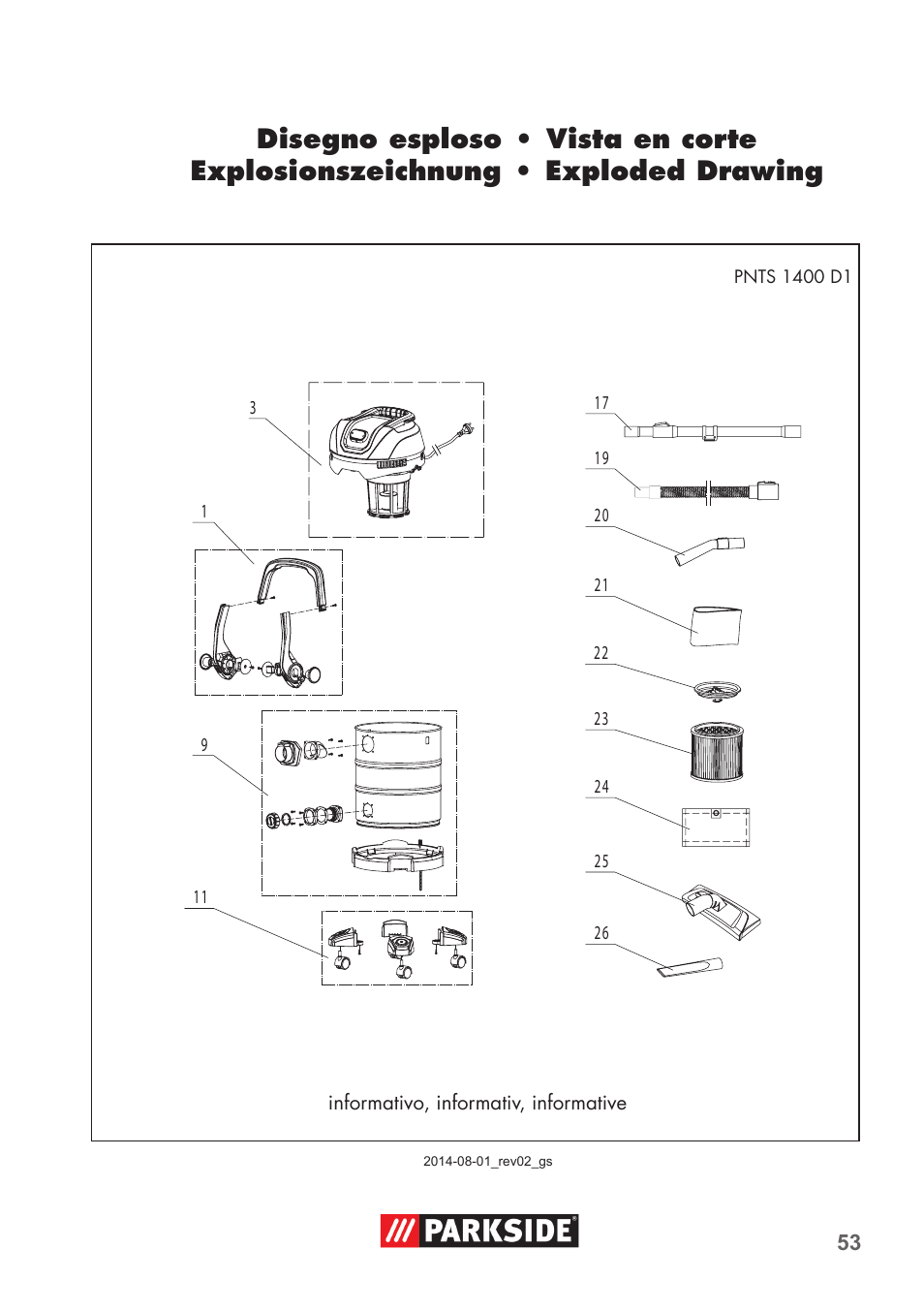 Parkside PNTS 1400 D1 User Manual | Page 53 / 56