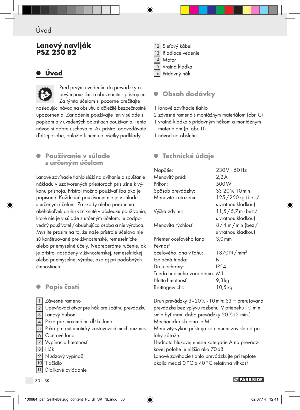 Parkside PSZ 250 B2 User Manual | Page 30 / 53