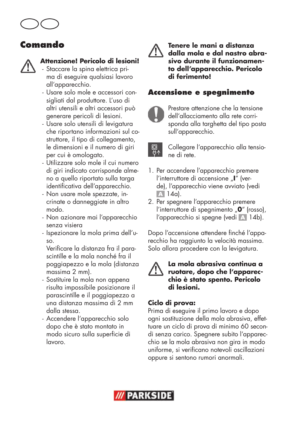 Comando, It mt | Parkside PSBS 240 B2 User Manual | Page 28 / 88