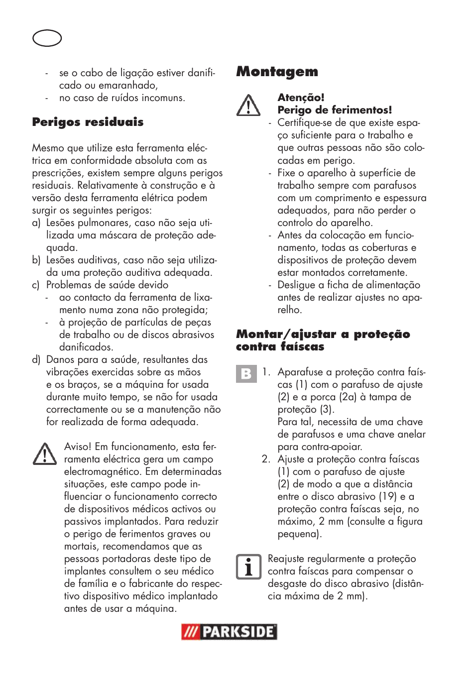 Montagem | Parkside PSBS 240 B2 User Manual | Page 42 / 88