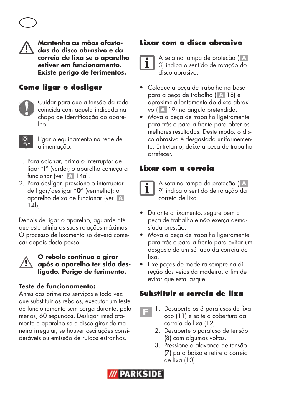 Parkside PSBS 240 B2 User Manual | Page 44 / 88