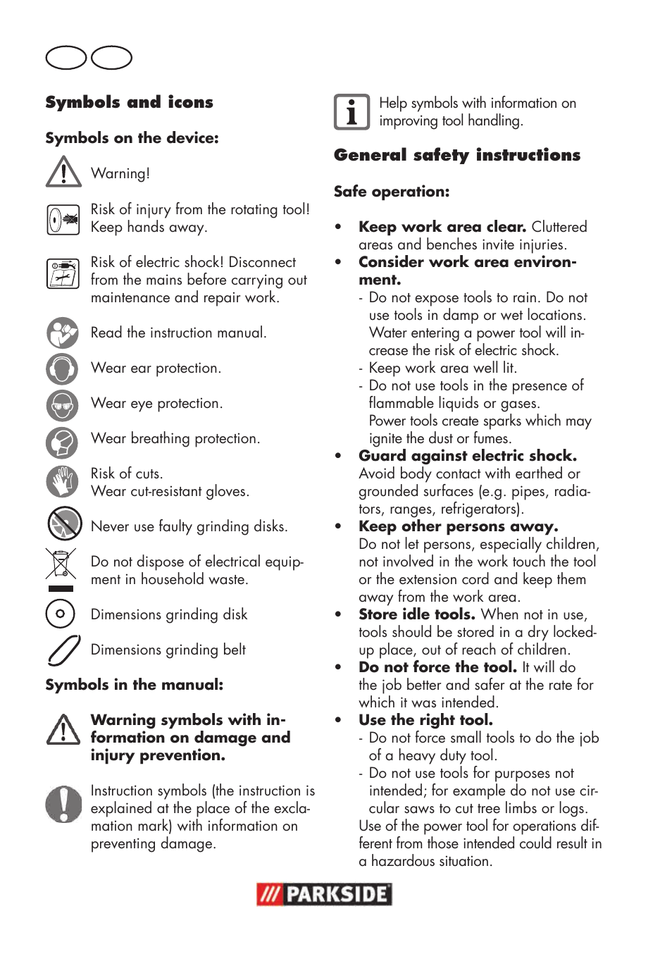 Gb mt | Parkside PSBS 240 B2 User Manual | Page 54 / 88