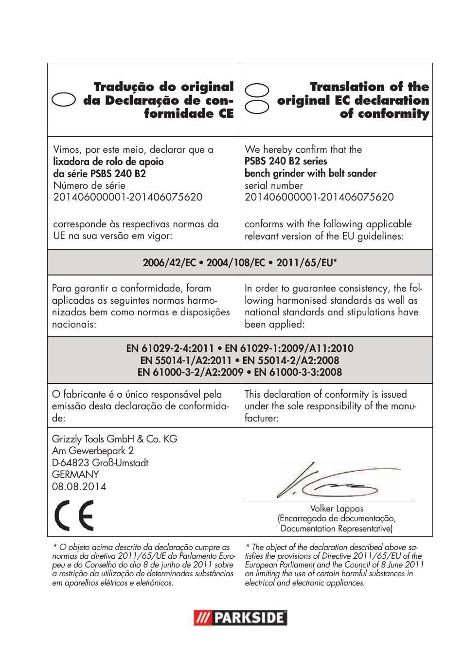 Parkside PSBS 240 B2 User Manual | Page 83 / 88