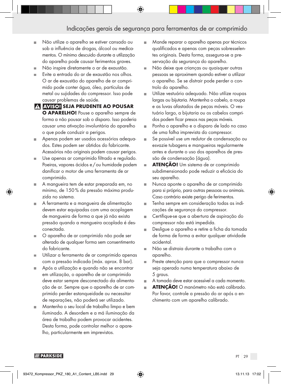 Parkside PKZ 180 A1 User Manual | Page 29 / 55