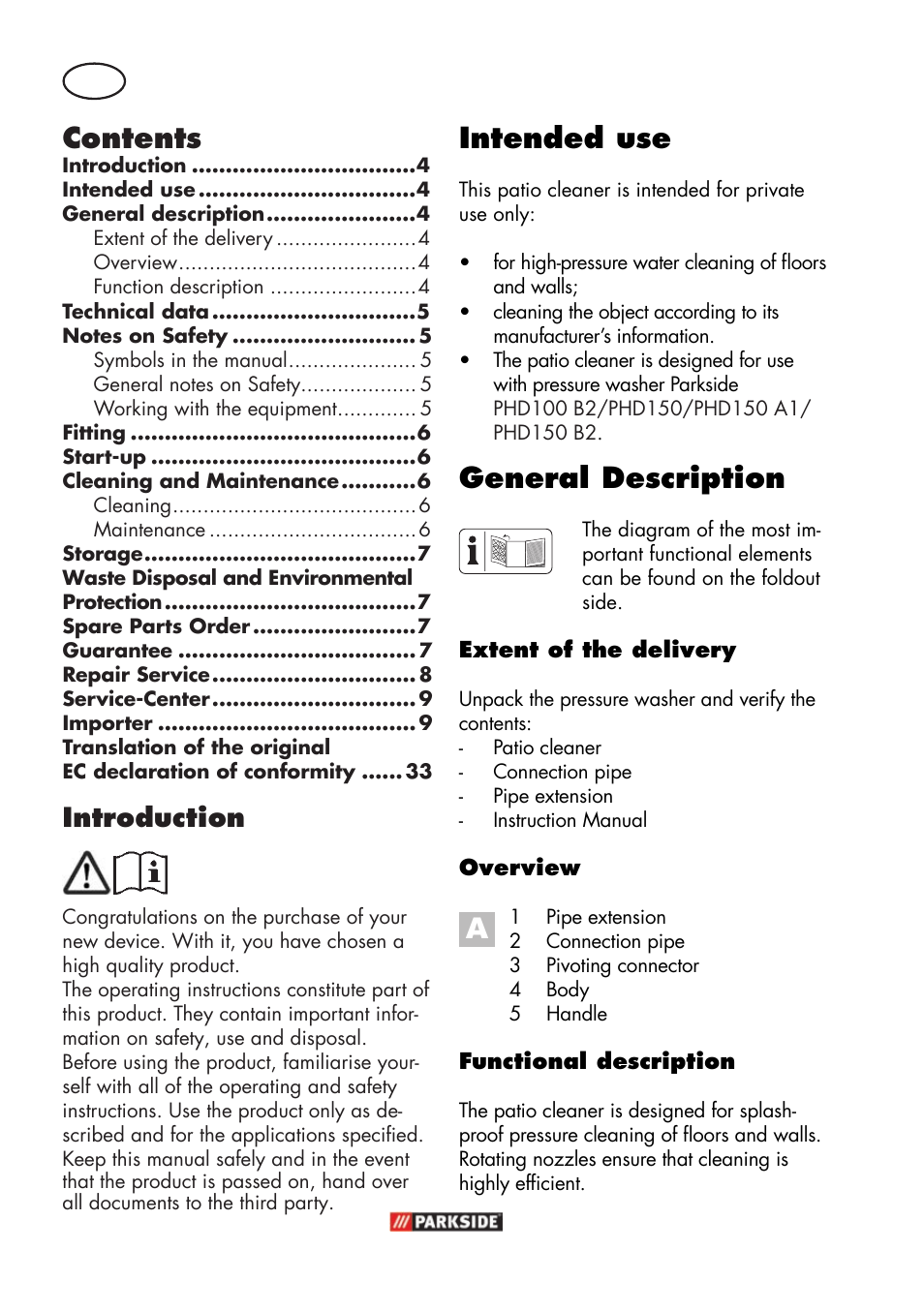 Parkside PFR 30 A1 User Manual | Page 4 / 38